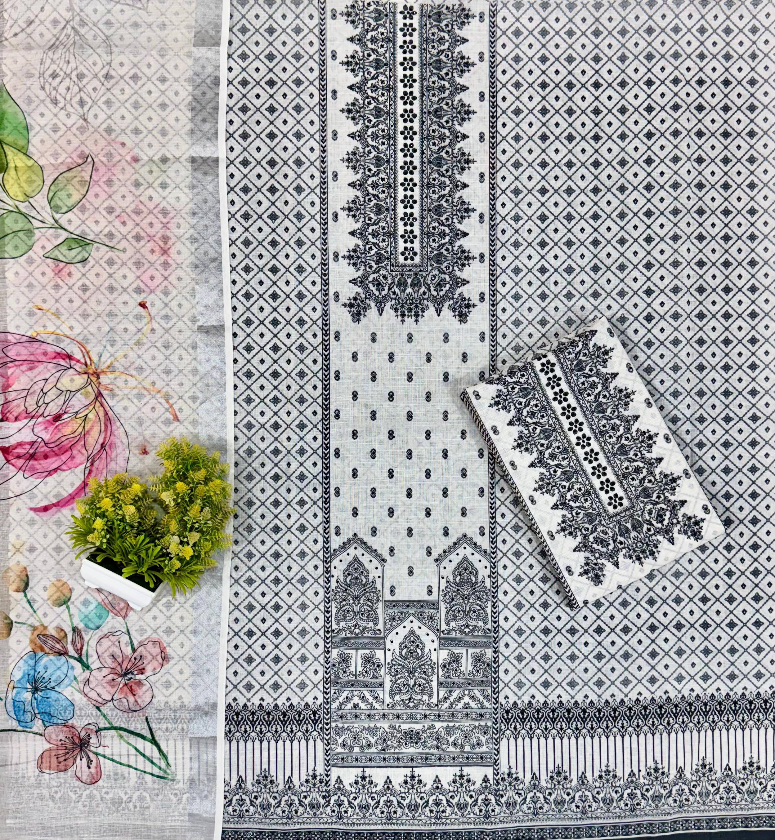 Linen Series By Shurooq Stylish Beautiful Colourful Linen Dresses At Wholesale Price